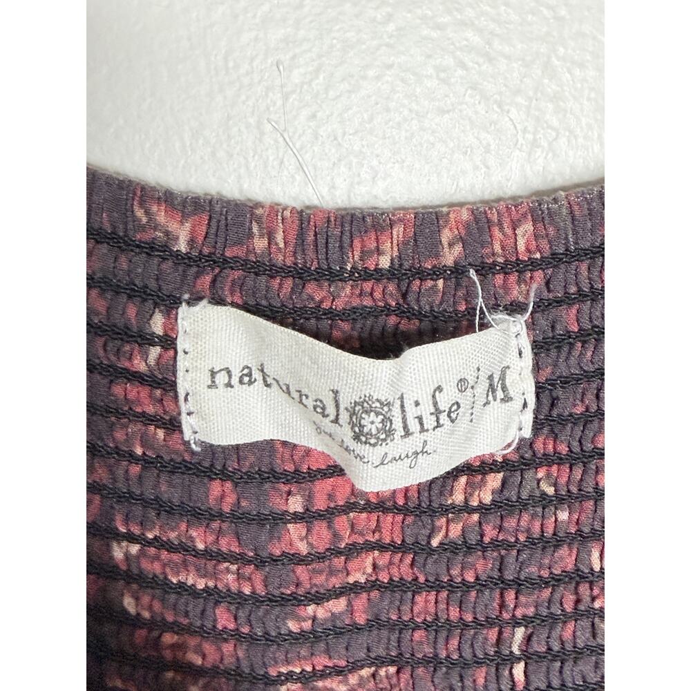 NATURAL LIFE Tricia Wide Leg Jumpsuit Brown Rust Floral Sz M {G26} - Picture 7 of 8